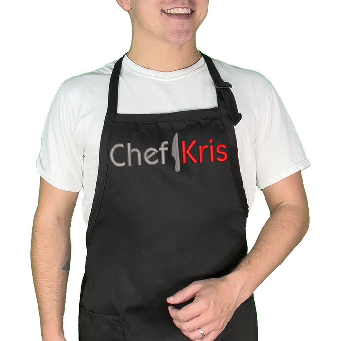 Embroidered Chef Apron with Custom Name a Great Gift Adult Premium Quality