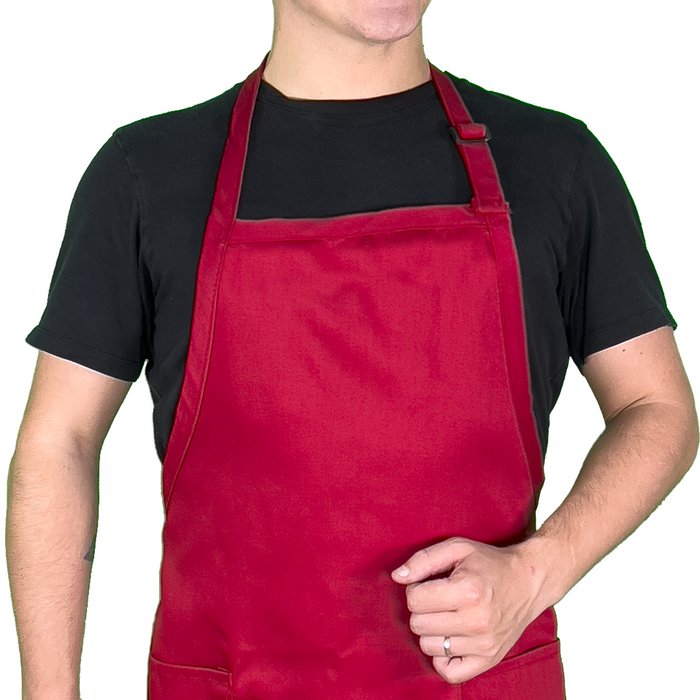 Personalized Chef Name Embroidered Apron (RED)